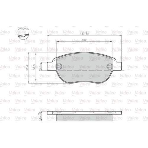 VALEO 872600 Bremsbeläge von Valeo