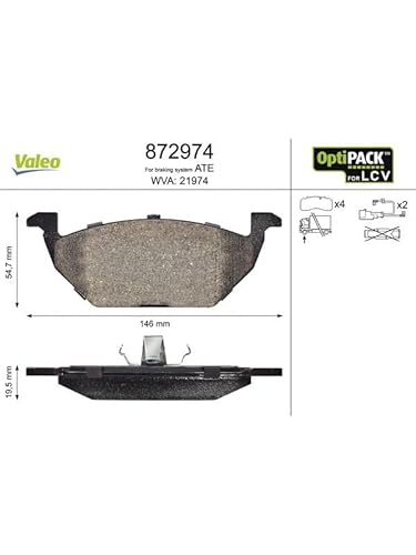 VALEO 872974 Bremsbeläge von Valeo