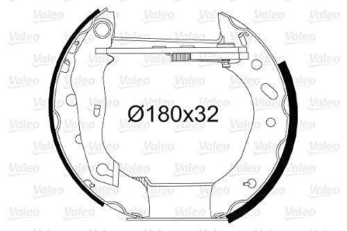 VALEO BRAKE SYSTEMS Bremsbacken Kit 554775, Einbaulage: Hinterachse, verkauft von 2, Bremssystem: LUCAS von Valeo