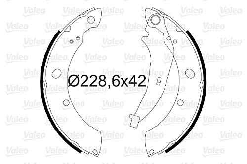 VALEO BRAKE SYSTEMS Bremsbacken-Set 564077, Einbaulage: Hinterachse, verkauft von 4, Bremssystem: LUCAS von Valeo