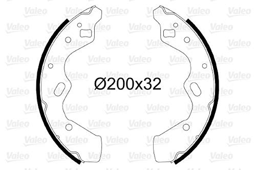 VALEO BRAKE SYSTEMS Bremsbacken-Set 564093, Einbaulage: Hinterachse, verkauft von 4, Bremssystem: AKEBONO von Valeo