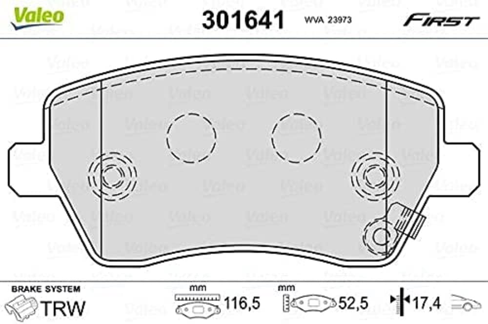 Valeo 301641 Freilaufplatten Spiel FIRST vorab Kontakt zum Nutzungssignal ohne mit Anti Brut Schutz von Valeo