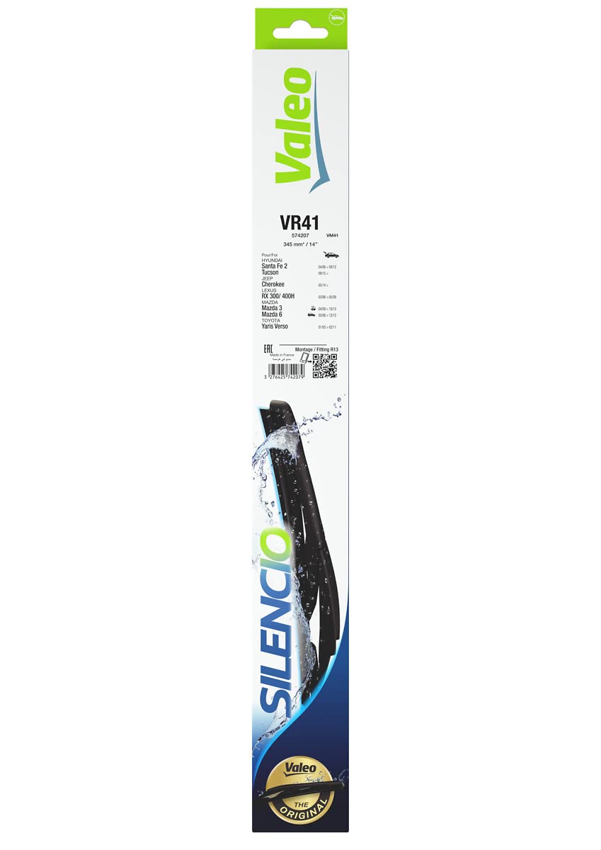 VALEO Silencio Wischer - VM111 - Optimal aerodynamisches konventionelles Original Wischblatt mit Spoiler - 650mm - Vorne - Beinhaltet: 1 Wischblatt - 574250 von Valeo