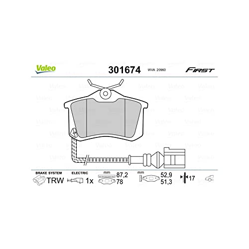 VALEO 301674 Bremsbelagsatz Scheibenfeststellbremse von Valeo