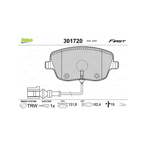 VALEO 301720 Bremsbelagsatz Scheibenfeststellbremse von Valeo