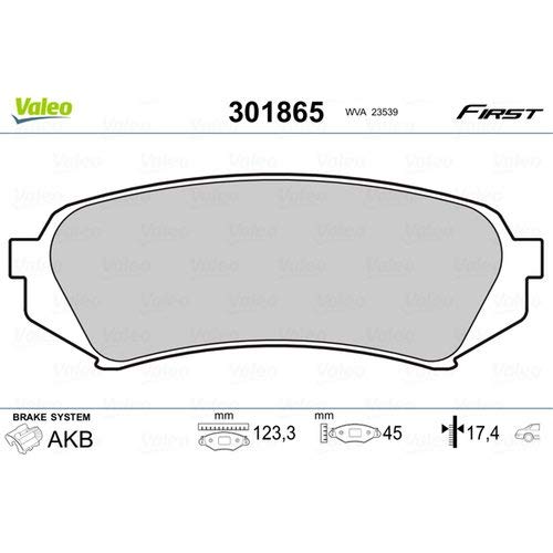 VALEO 301865 Bremsbeläge von Valeo