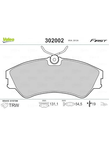 VALEO 302002 Bremsbelagsatz Scheibenbremse von Valeo