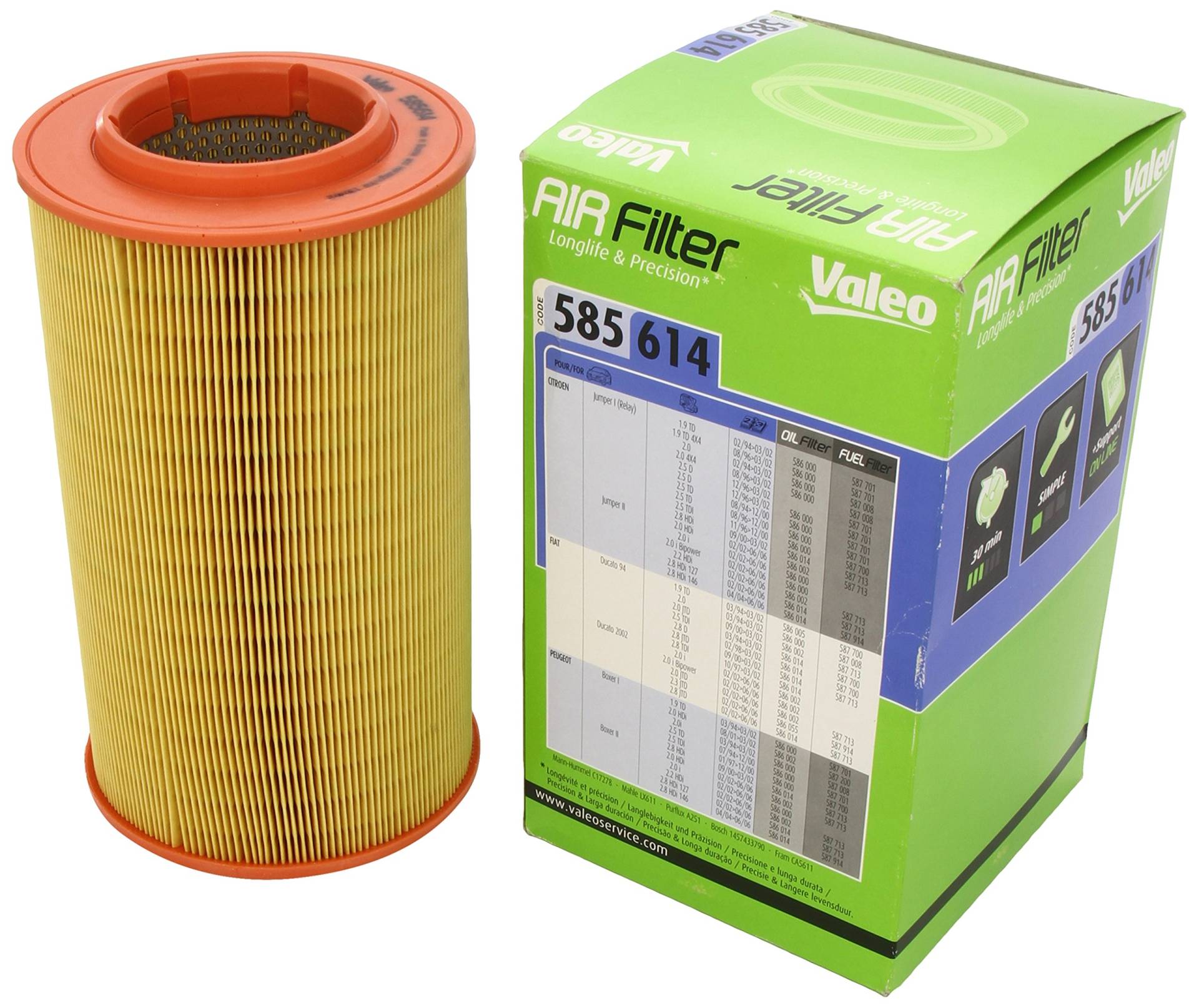 VALEO 585614 Luftfilter Motorfilter Ausgezeichnete Filtrationseigenschaften, Longlife Kapazität, exakt und einfach fit von Valeo