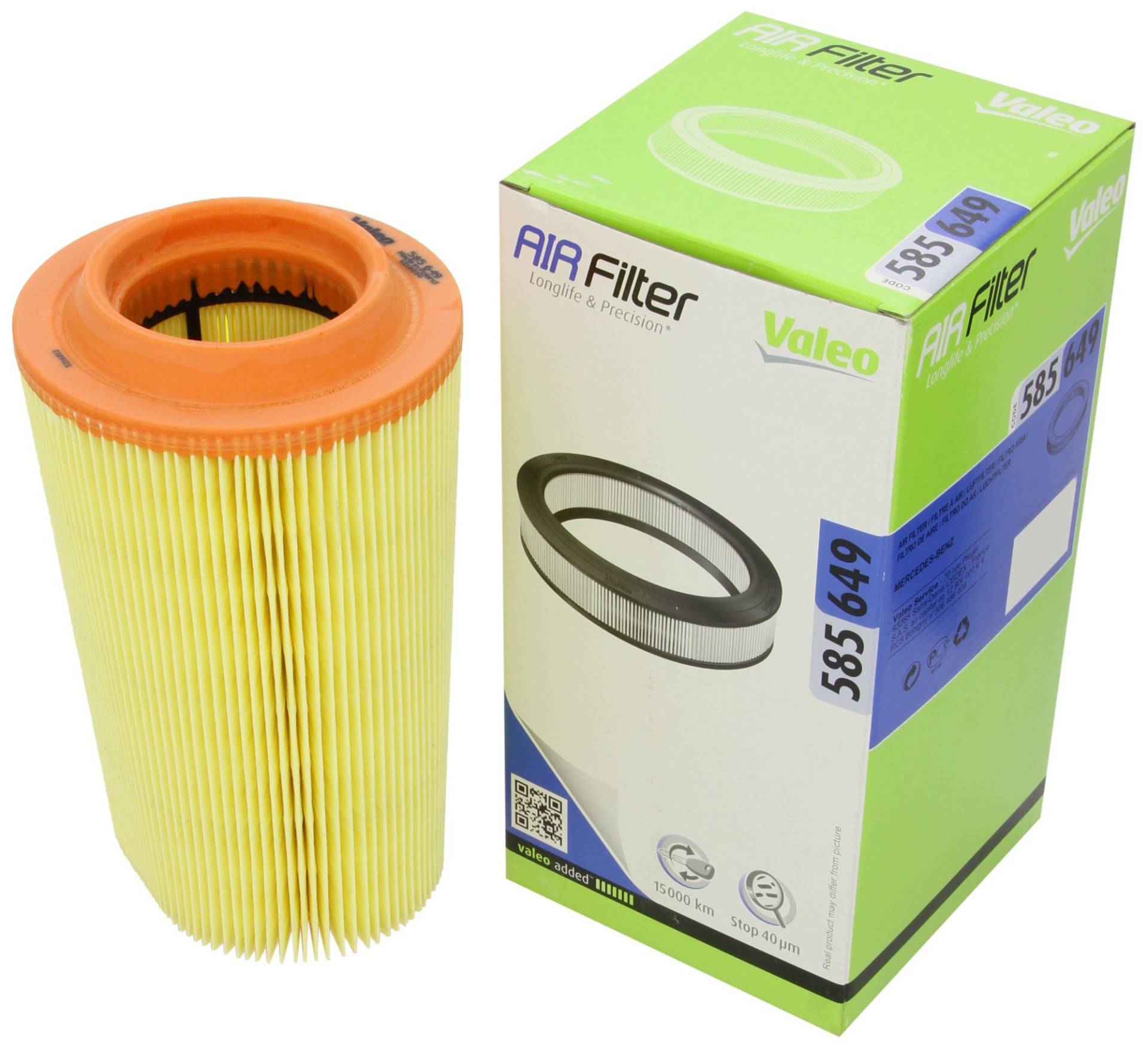 VALEO 585649 Luftfilter Motorfilter Ausgezeichnete Filtrationseigenschaften, Longlife Kapazität, exakt und einfach fit von Valeo