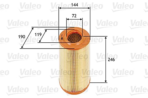 VALEO 585669 Luftfilter Motorfilter Ausgezeichnete Filtrationseigenschaften, Longlife Kapazität, exakt und einfach fit von Valeo