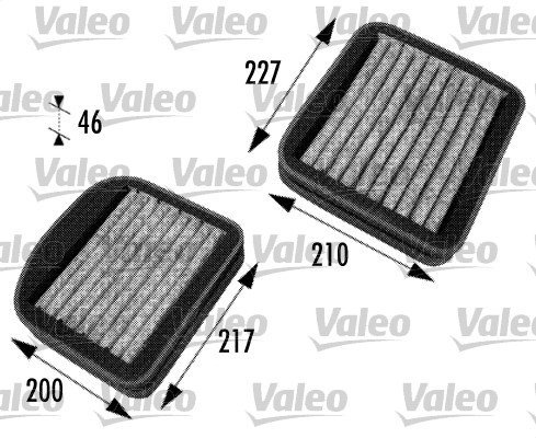 VALEO 698772 Filter, Innenraumluft PROTECT Pollenfilter mit Aktivkohle Schutz vor Pollen, Staub, Bakterien, Gasen und unangenehmen Gerüchen von Valeo