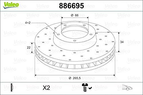 VALEO 886695 Bremsscheibe von Valeo