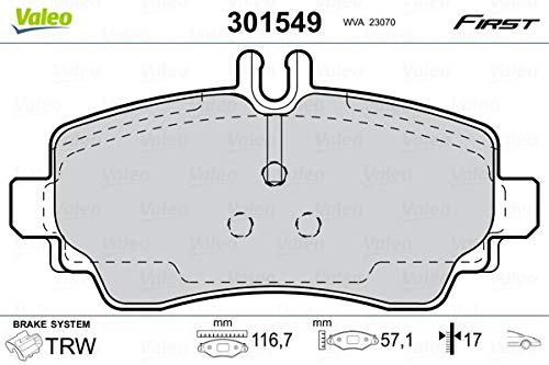 Valeo 301549 Bremsbelagsatz Scheibenfeststellbremse von Valeo