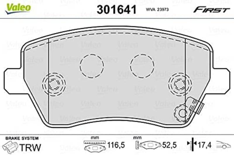 VALEO 301641 Freilaufplatten Spiel FIRST vorab Kontakt zum Nutzungssignal ohne mit Anti Brut Schutz von Valeo