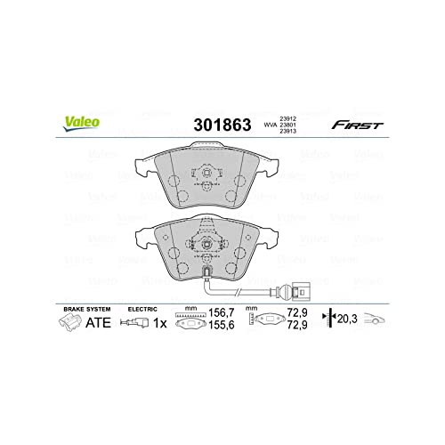 VALEO 301863 Bremsbelagsatz Scheibenfeststellbremse von Valeo