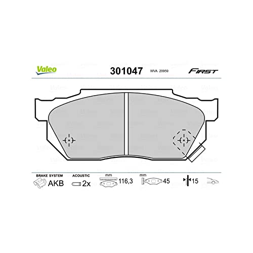 VALEO 301047 Bremsbelagsatz Scheibenfeststellbremse von Valeo