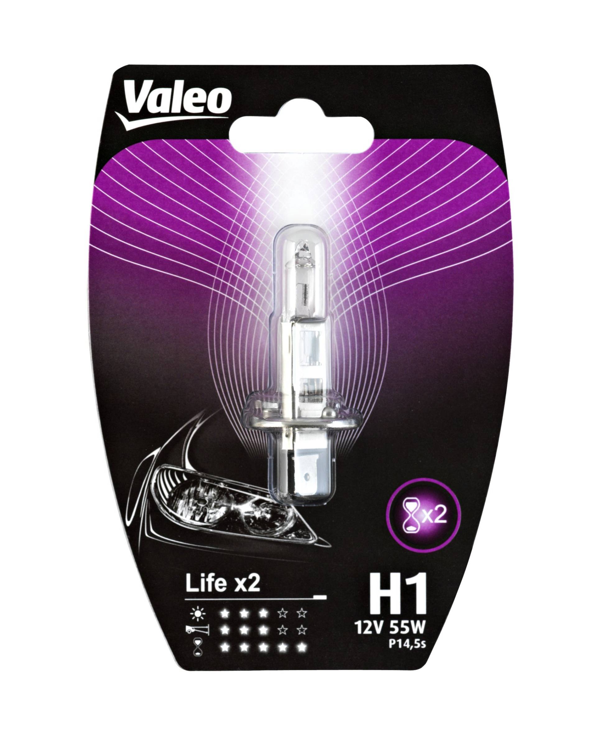 Valeo Halogen Glühlampe, H1-Life x2-Blister x1, 32500 von Valeo