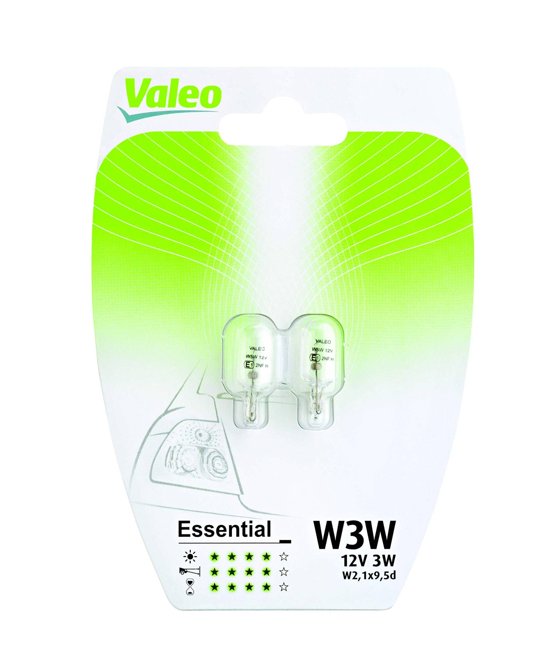 Valeo Halogen Glühlampe, W3W-Essential-Blister x2, 32114, Set of 2 von Valeo