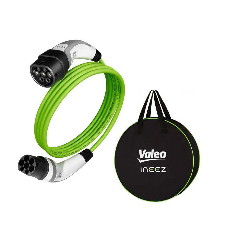 Valeo Ineez - 652108 - Ladekabel für Elektro- oder Plug-in-Hybrid-Fahrzeuge mit Transporttasche - Typ 2 auf Typ 2-3,7 kW - 10 Meter von Valeo