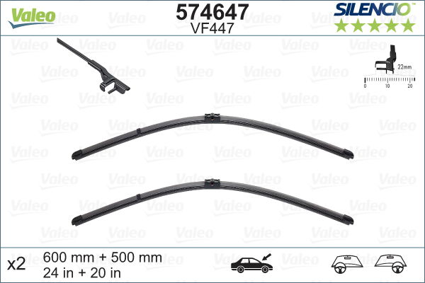 Wischblatt vorne Valeo 574647 Wischblatt vorne Valeo 574647 von Valeo