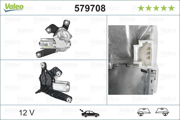 Wischermotor hinten Valeo 579708 von Valeo