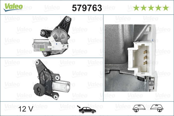 Wischermotor hinten Valeo 579763 von Valeo