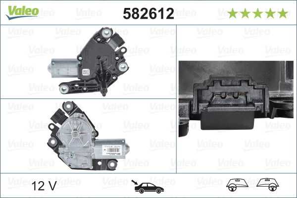 Wischermotor hinten Valeo 582612 von Valeo