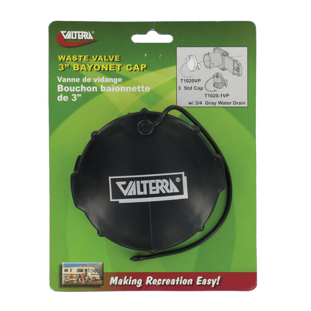 Valterra T1020VP Ablaufventilkappe, 7,6 cm Bajonett, Schwarz von Valterra