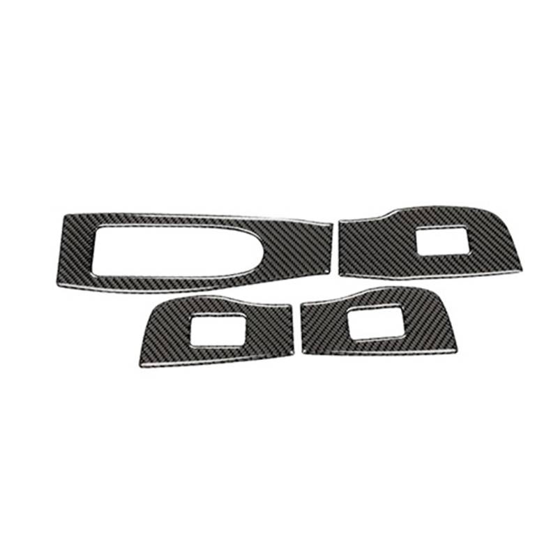 Auto Interieur Abdeckung Carbon Faser Auto Fensterheber Schalter Panel Rahmen Trim Abdeckung Innen Dekoration Aufkleber Auto Zubehör Für Mazda 3 Für Axela 2020 Auto Interieur Panel(Right Hand Drive) von Vamhhx