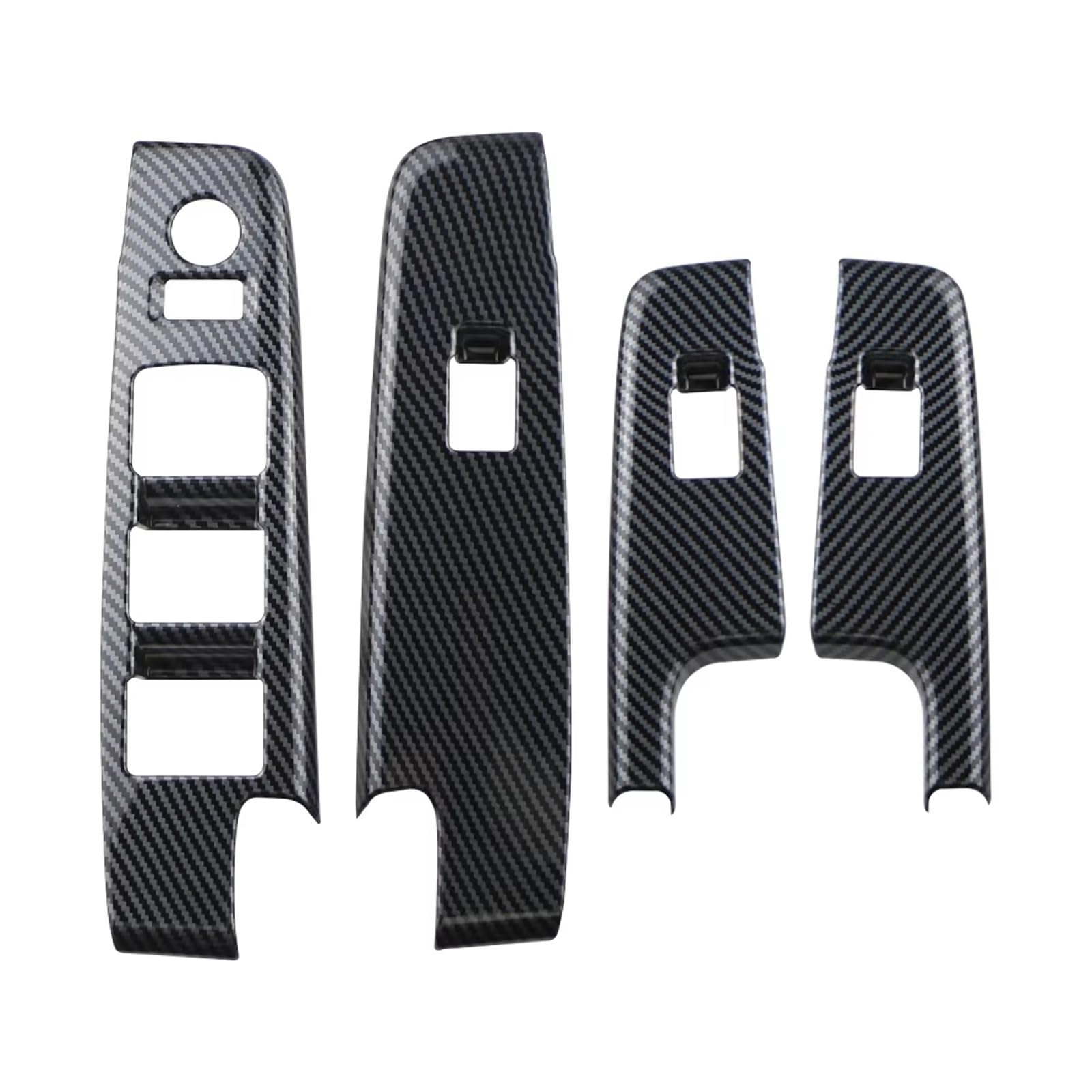 Auto Interieur Abdeckung Carbon Fiber 4 Stück Power Fenster Schalter Panel Abdeckung Aufkleber Änderung LHD Für Isuzu Für D-MAX Für DMAX 2021 2022 2023 + Auto Interieur Panel von Vamhhx