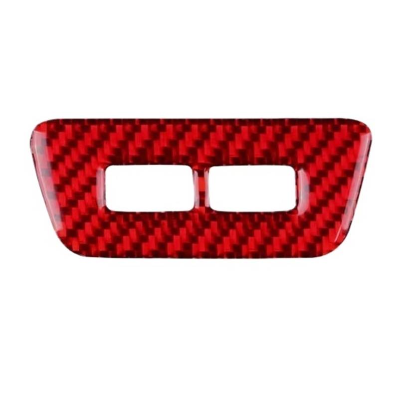 Auto Interieur Abdeckung Für VW Für Golf 8 MK8 2020-2023 Echte Weiche Carbon Faser Aufkleber Hinten USB Rahmen Innen Trim Abdeckung Dekoration Aufkleber Aufkleber Zubehör Auto Interieur Panel(Red) von Vamhhx