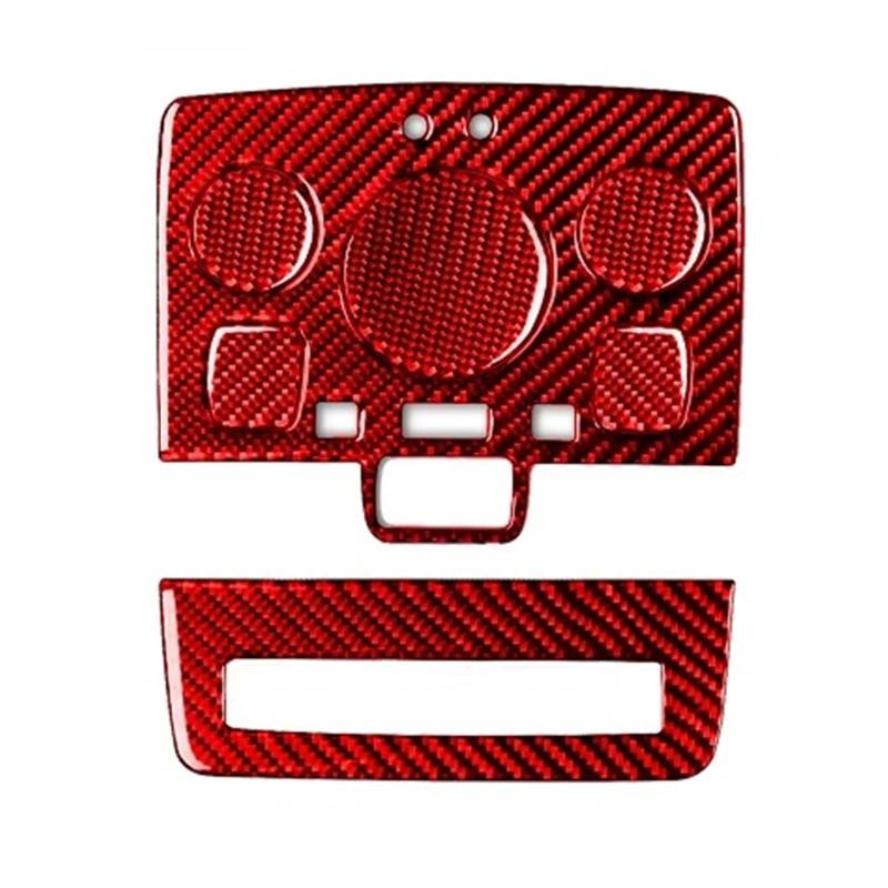 Auto Interieur Abdeckung Kohlefaser-Dach-Leselampen-Panel-Abdeckung Dekorative Innenmodifikation Autozubehör Aufkleber-Applikation Für A3 S3 8P 2006 2007 Auto Interieur Panel(Red C) von Vamhhx