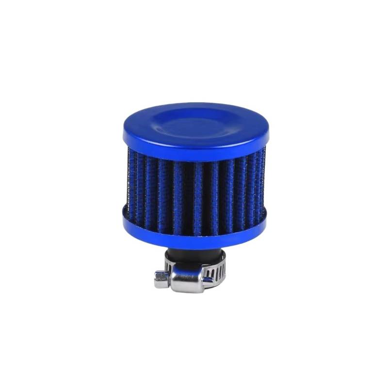 Auto Lufteinlässe Autozubehör Universal Kleiner 12MM Luftfilter Motorrad Turbo High Flow Racing Kaltlufteinlassfilter Pilzkopf Auto Ansaugrohr(Blue) von Vamhhx