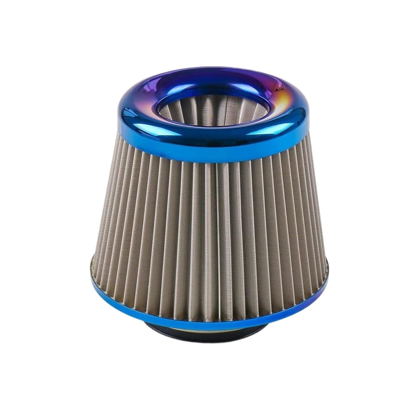 Auto Lufteinlässe Power Intake High Flow Kaltluft-Ansaugfilterreiniger Universal-Luftfilter Edelstahl Gebranntes Blau 3 Zoll / 76 Mm BX102086 Auto Ansaugrohr von Vamhhx