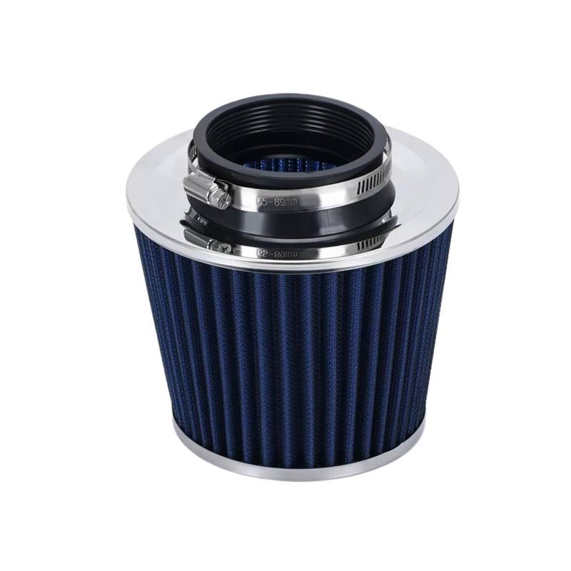 Auto Lufteinlässe Rohrsatz Mit Luftfilterkegel JR-AIT28 + IMK14 Universal 3" 76 Mm Luftfilter Und Kaltluftansaugrohr Turbo-Induktion Auto Ansaugrohr(Blue A) von Vamhhx