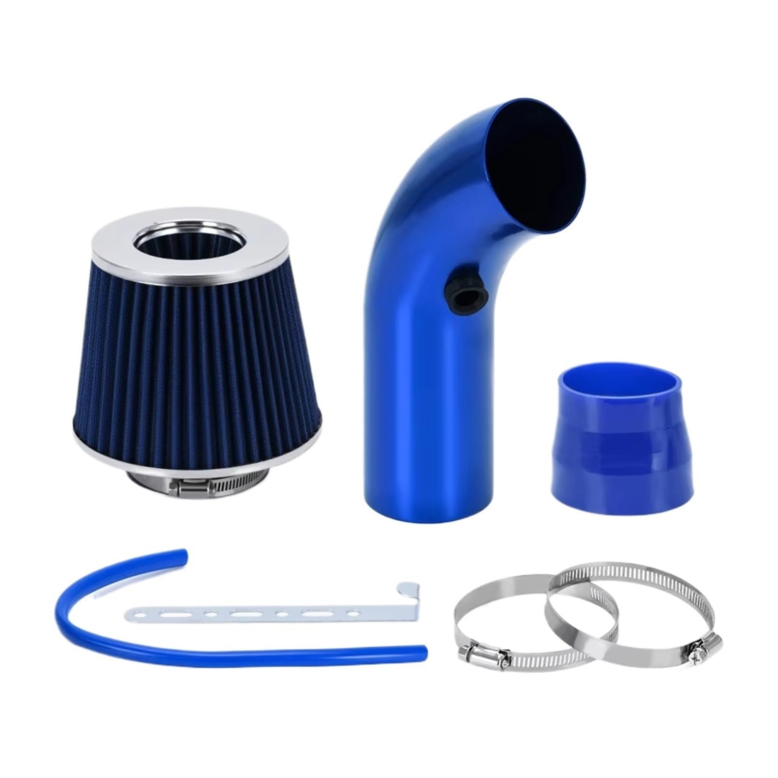 Auto Lufteinlässe Rohrsatz Mit Luftfilterkegel JR-AIT28 + IMK14 Universal 3" 76 Mm Luftfilter Und Kaltluftansaugrohr Turbo-Induktion Auto Ansaugrohr(Blue B) von Vamhhx