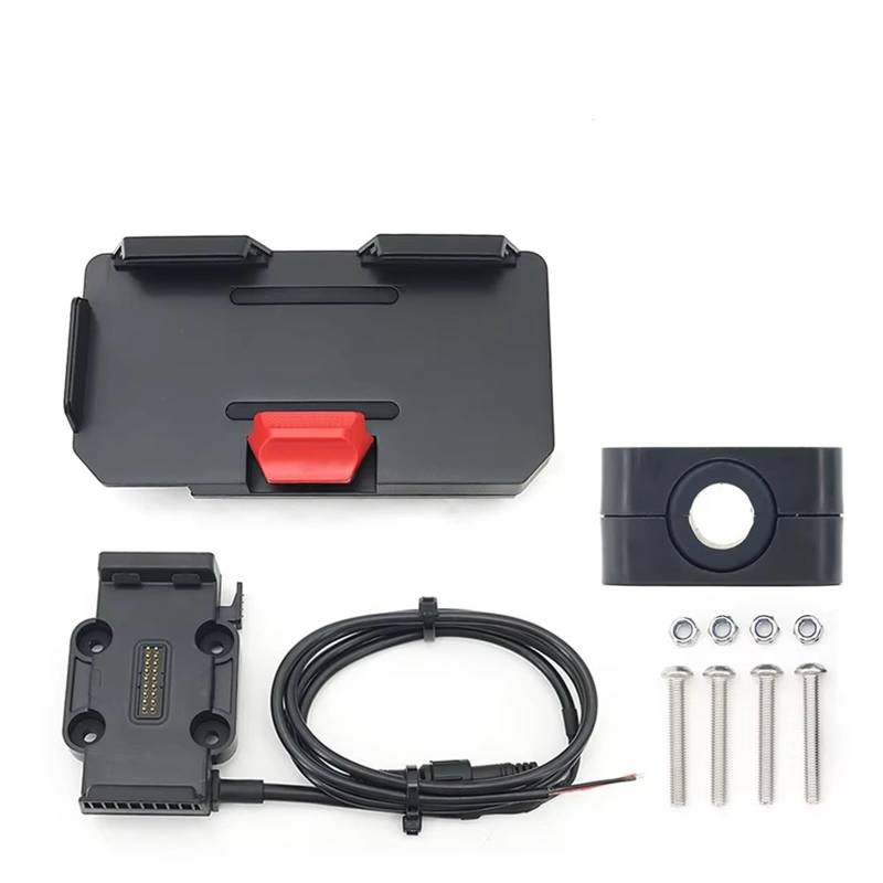 Motorrad GPS Halterung Querstange Roll Bar Telefon Navigation Halterung Basis R1250GS CRF1100L F900XR R18 Für Alle Motorrad Drahtlose Aufladen 12mm 16mm 22mm Navigations Halterung(A Set - Black 12mm) von Vamhhx