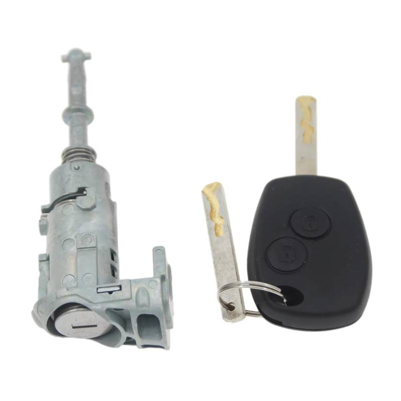 Türschloss Auto Für Kangoo Iii Für Modus Für Master Für Vauxhall 806012544R Schlosssatz Zündschloss Zylinder Türschloss Becher 2 Schlüssel Türschloss(Left Lock) von Vamhhx