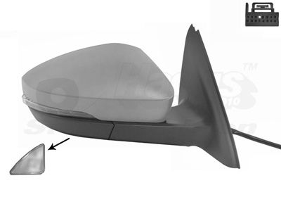 Außenspiegel rechts Van Wezel 7624828 von Van Wezel