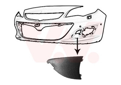 Blende, Stoßfänger vorne links Van Wezel 3753493 von Van Wezel