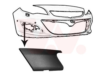 Blende, Stoßfänger vorne rechts Van Wezel 3753492 von Van Wezel
