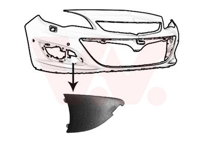 Blende, Stoßfänger vorne rechts Van Wezel 3753494 von Van Wezel