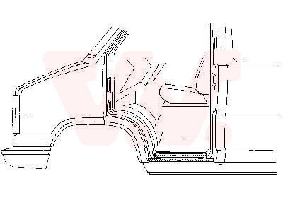 Einstiegsblech links Van Wezel 1745101 von Van Wezel