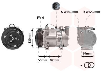 Kompressor, Klimaanlage Van Wezel 0100K009 von Van Wezel