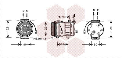 Kompressor, Klimaanlage Van Wezel 0100K010 von Van Wezel