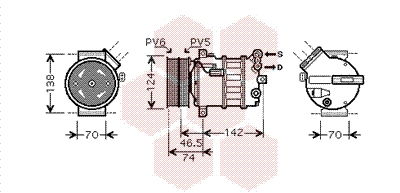 Kompressor, Klimaanlage Van Wezel 0100K106 von Van Wezel