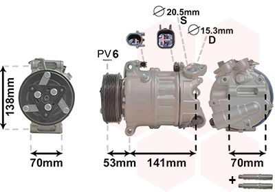 Kompressor, Klimaanlage Van Wezel 0200K209 von Van Wezel