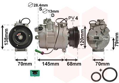 Kompressor, Klimaanlage Van Wezel 0300K011 von Van Wezel