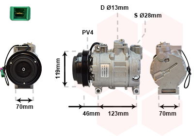 Kompressor, Klimaanlage Van Wezel 0300K015 von Van Wezel