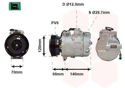 Kompressor, Klimaanlage Van Wezel 0300K150 von Van Wezel